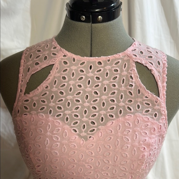 Buckle Pink Cut Out Ruffled Mini Dress - Picture 3 of 5